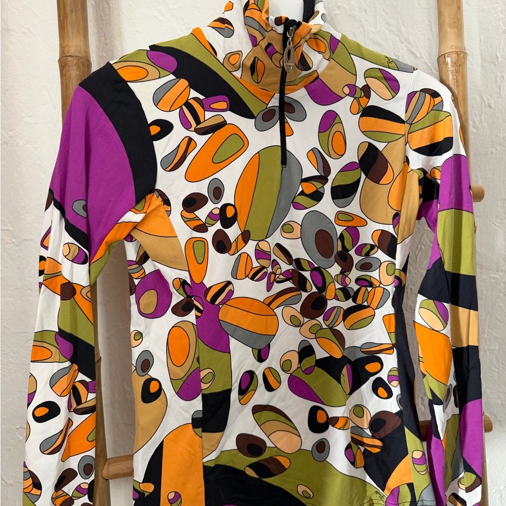 Emilio Pucci Colorful Geometric Long Sleeve Top